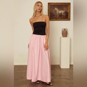 Ciao Lucia Black and Pink Maxi Dress